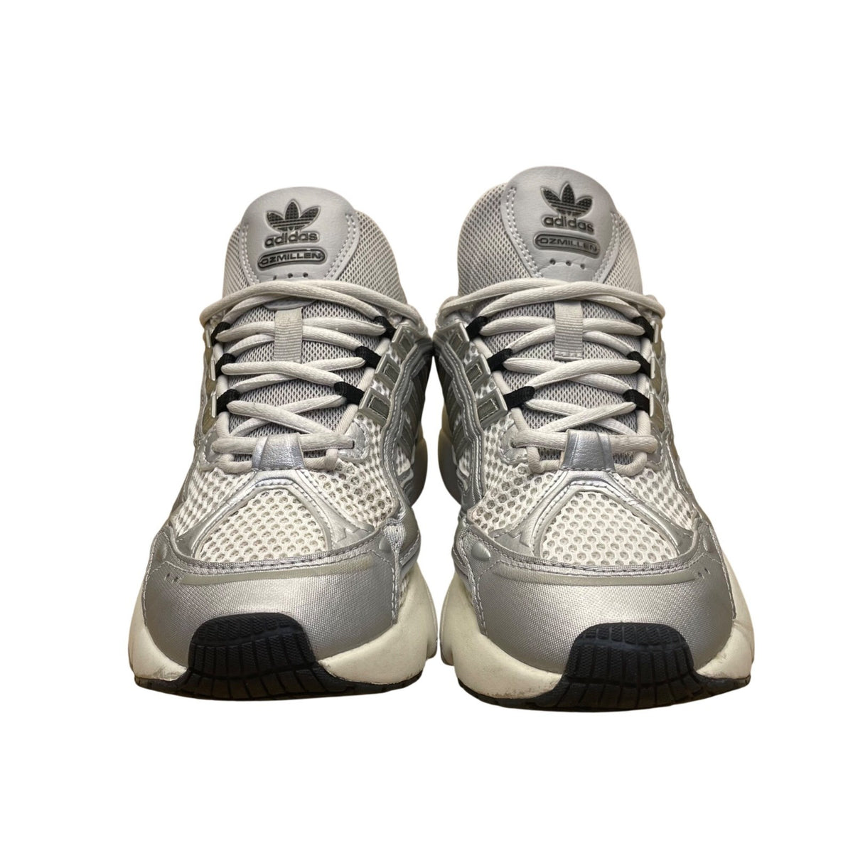 Adidas Men’s Silver Breathable Mesh AdiPlus Ozmillen Sneakers Size 6.5