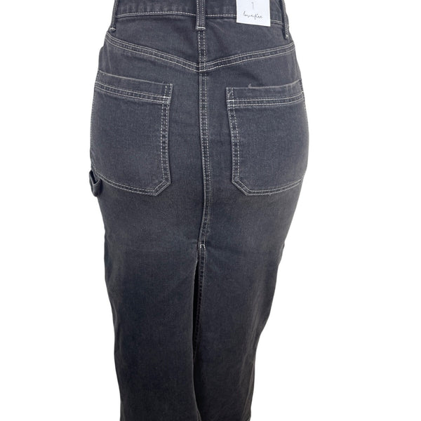 Love Fire High-Waisted Black Denim Pencil Skirt W/ Back Slit  Womens Sz 1 - New