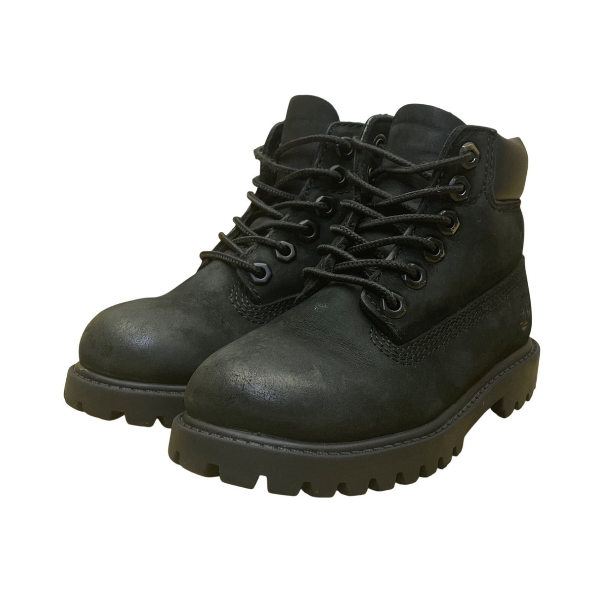 Timberland Kids Black Nubuck Primaloft Waterproof Premium Boots Size 9