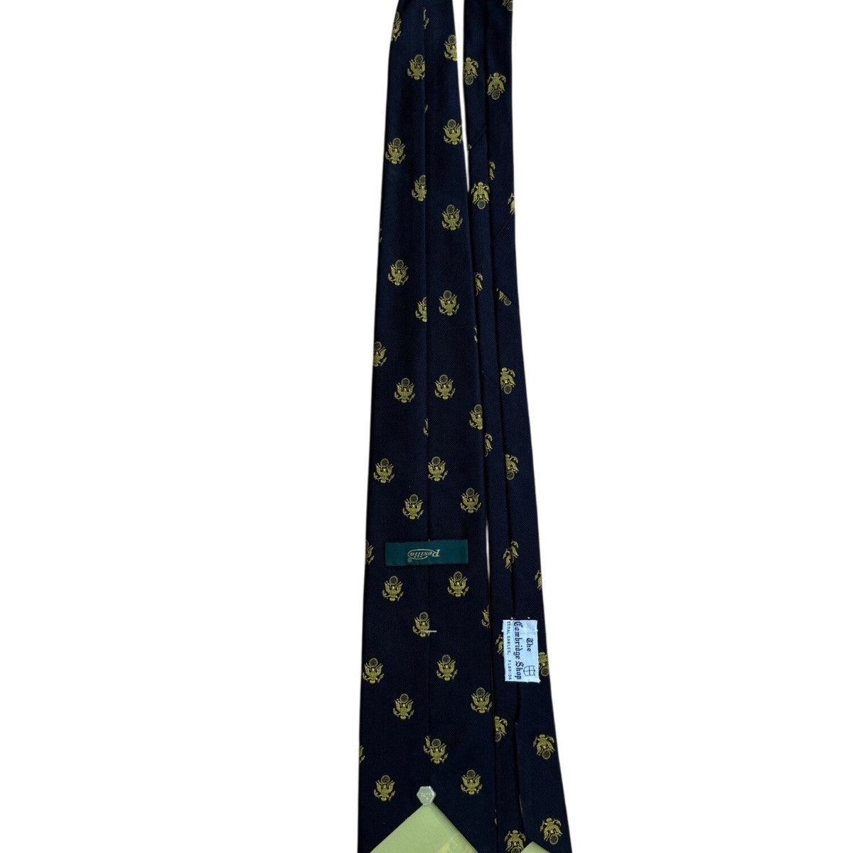 Resilio Mens Navy & Yellow Woven Polyester Patterned Tie