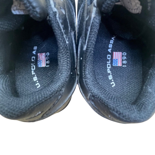 U.S. Polo Association 1890 Kids Black Synthetic Lace-Up Casual Sneakers Size 4