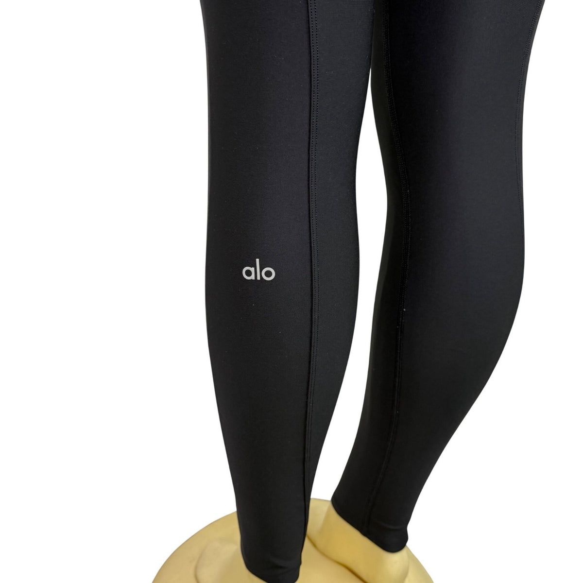Alo Women Black Nylon/Spandex High-Waist Full-Length Sculpt Leggings Size M
