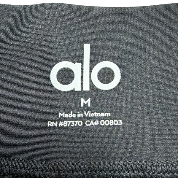 Alo Women Black Nylon/Spandex High-Waist Full-Length Sculpt Leggings Size M