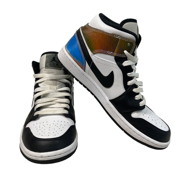Nike Air Jordan 1 Mid Top Black and White Sz 8