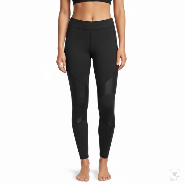 Alo Women Black Nylon/Spandex High-Waist Full-Length Sculpt Leggings Size M