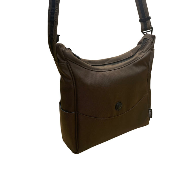 Pacsafe Women’s Brown Nylon Citysafe 100 Security Anti-Theft Crossbody Bag
