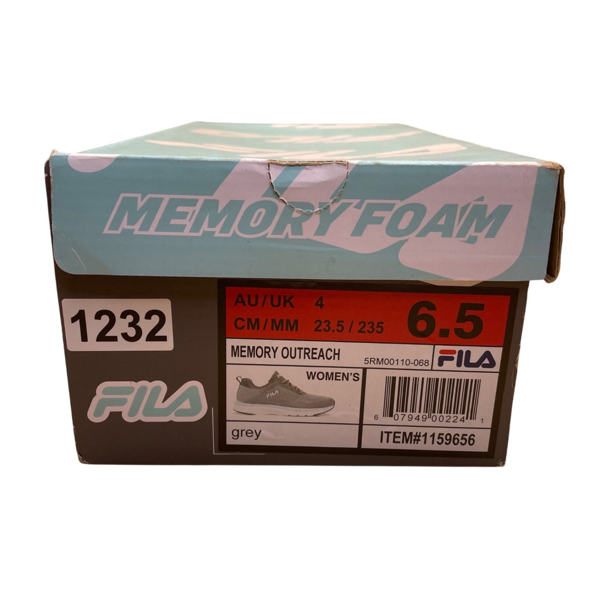 Fila Women’s Grey Memory Foam Cushioning Memory Outreach Sneakers Size 6.5