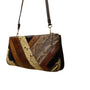 Supreme Women's Multicolor Patchwork Snakeskin Zipper Closure Shoulder Bag