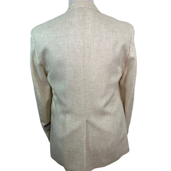 Haggar Beige Gentlemans Fit Dual button closure Front Pockets Mens Blazer Sz 40