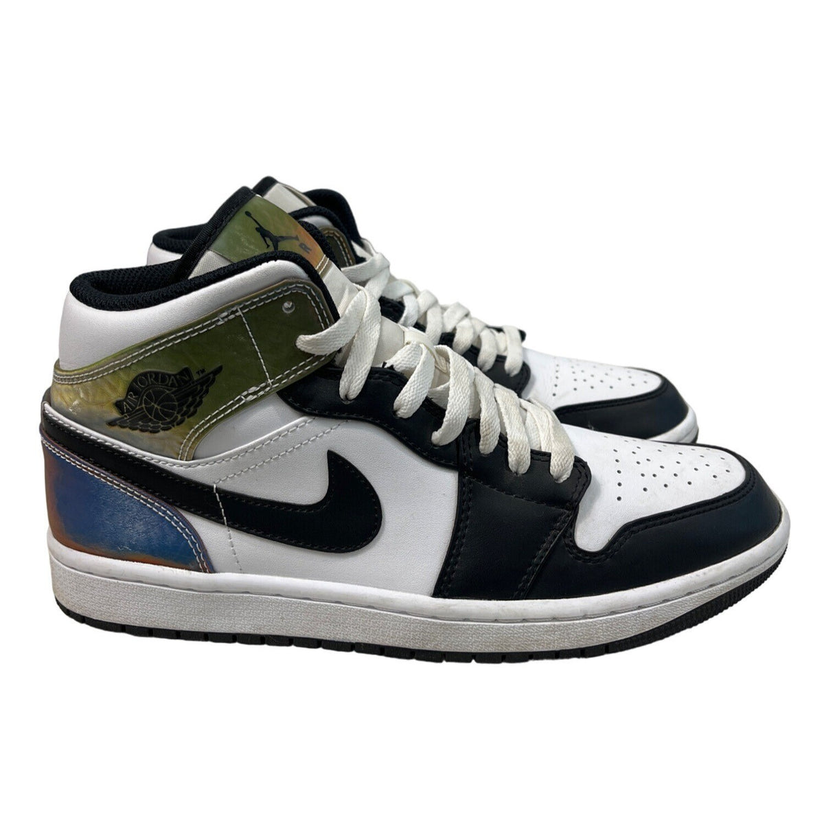 Nike Air Jordan 1 Mid Top Black and White Sz 8