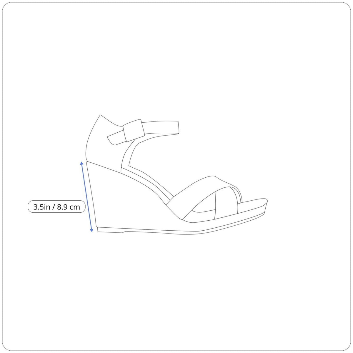 White Mountain Women’s White Canvas Ankle Strap Wedge Espadrilles Size 8.5M