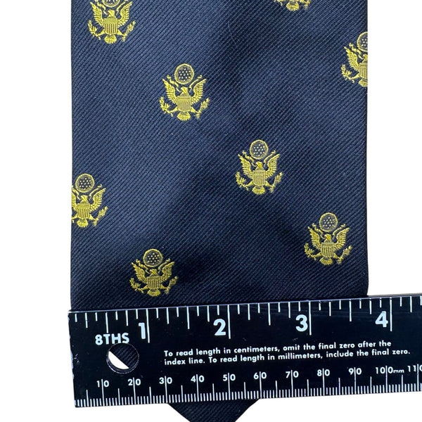 Resilio Mens Navy & Yellow Woven Polyester Patterned Tie