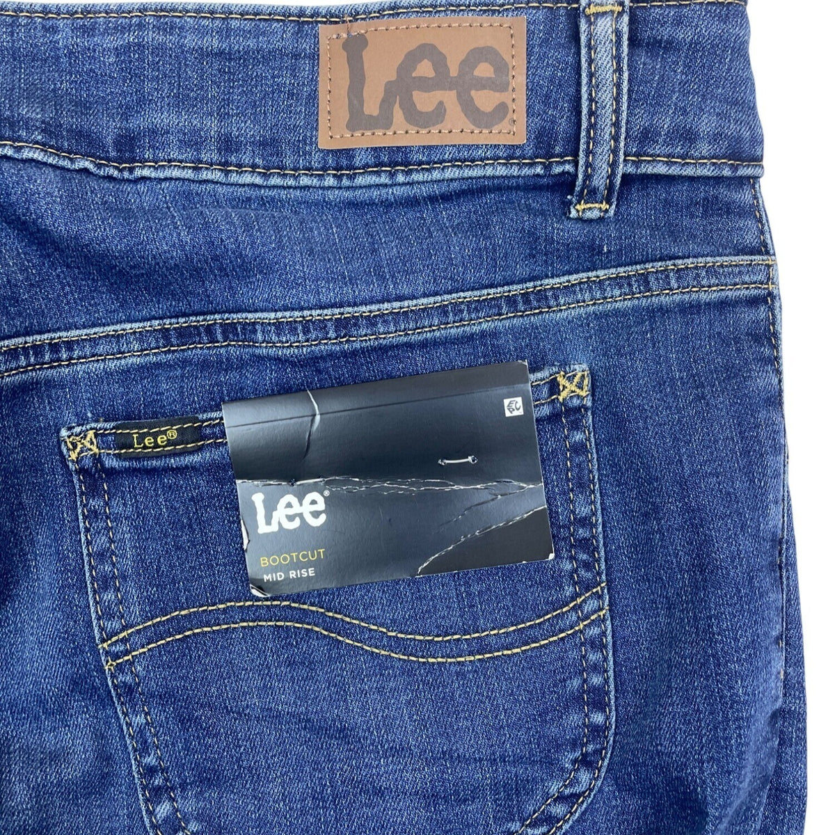 Lee Womens Bootcut Blue Jeans Mid Rise Stretch Denim Size 20WS  - New