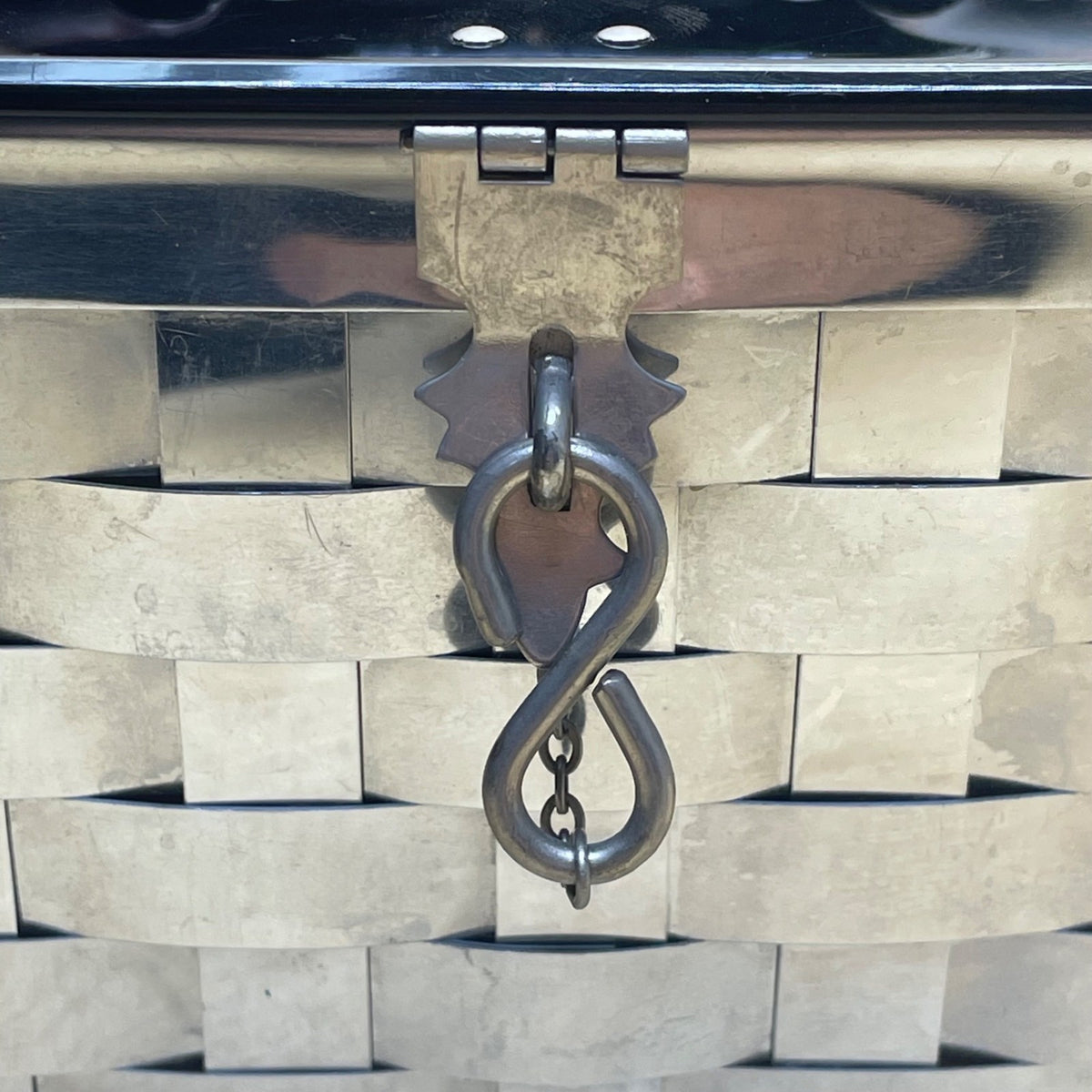 Vintage Dorset Fifth Avenue Women’s Silver & Black Metal 1950’s Basket Handbag