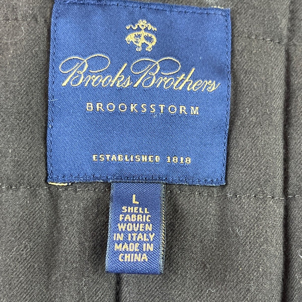 Brooks Brothers Style Gray Plaid Mens Wool Jacket With Quilted Lining Size L