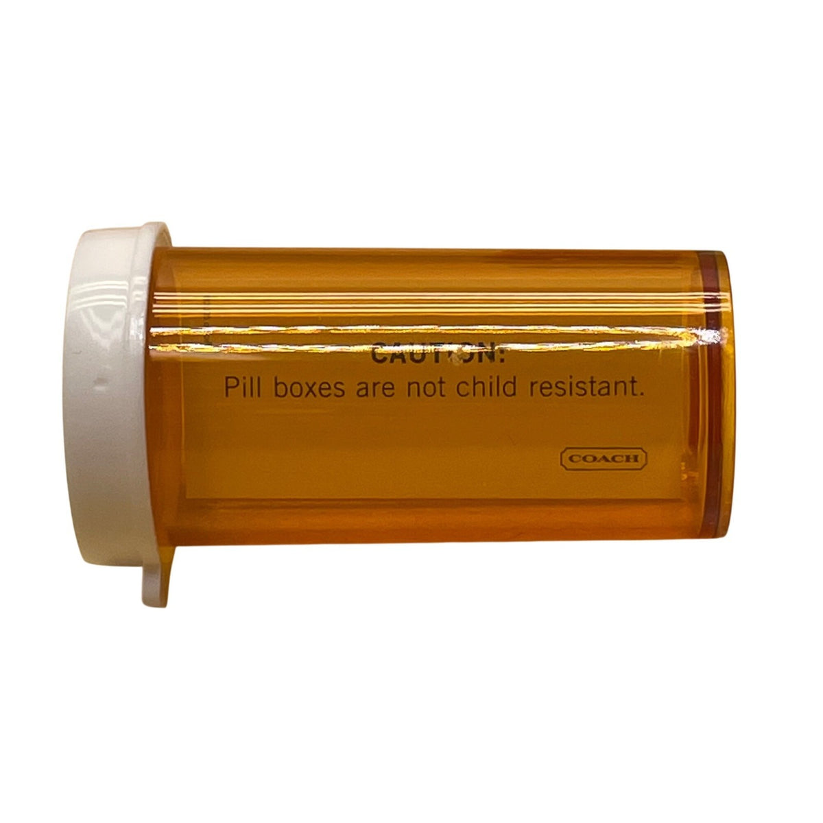 Coach Unisex Green Leather Zippered Pill Case Travel Organizer With Bottles