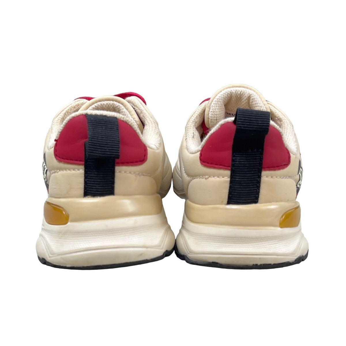 Zara Toddler Girl's Beige And Red Disney Mickey Mouse Sneakers Sz 25