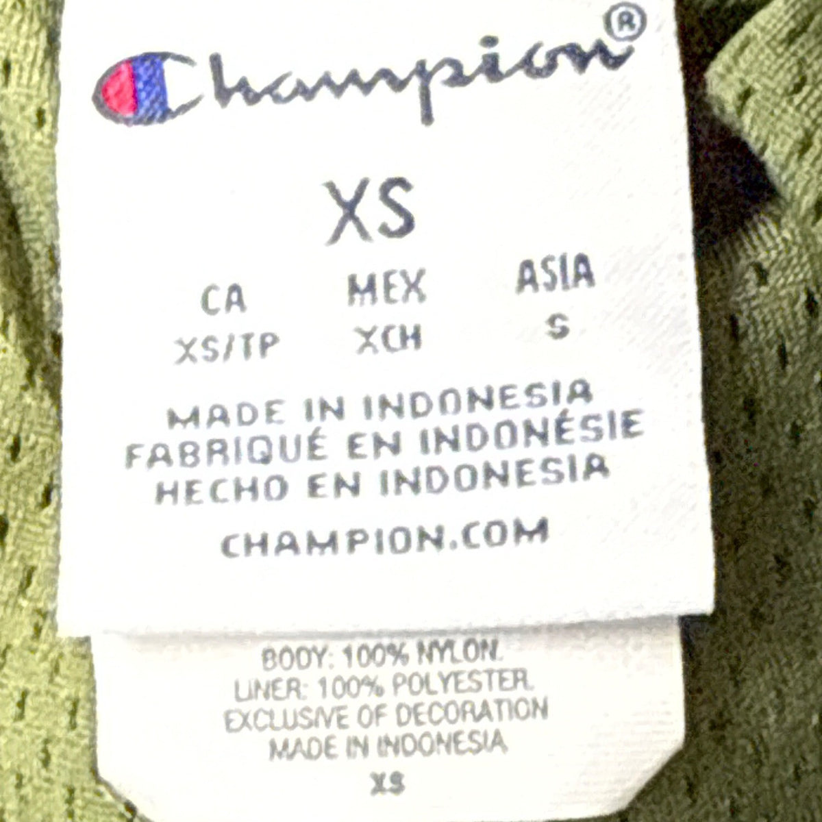 Champion Womens Shorts Olive Green Lightweight Elastic Waist Pocket Sz XS