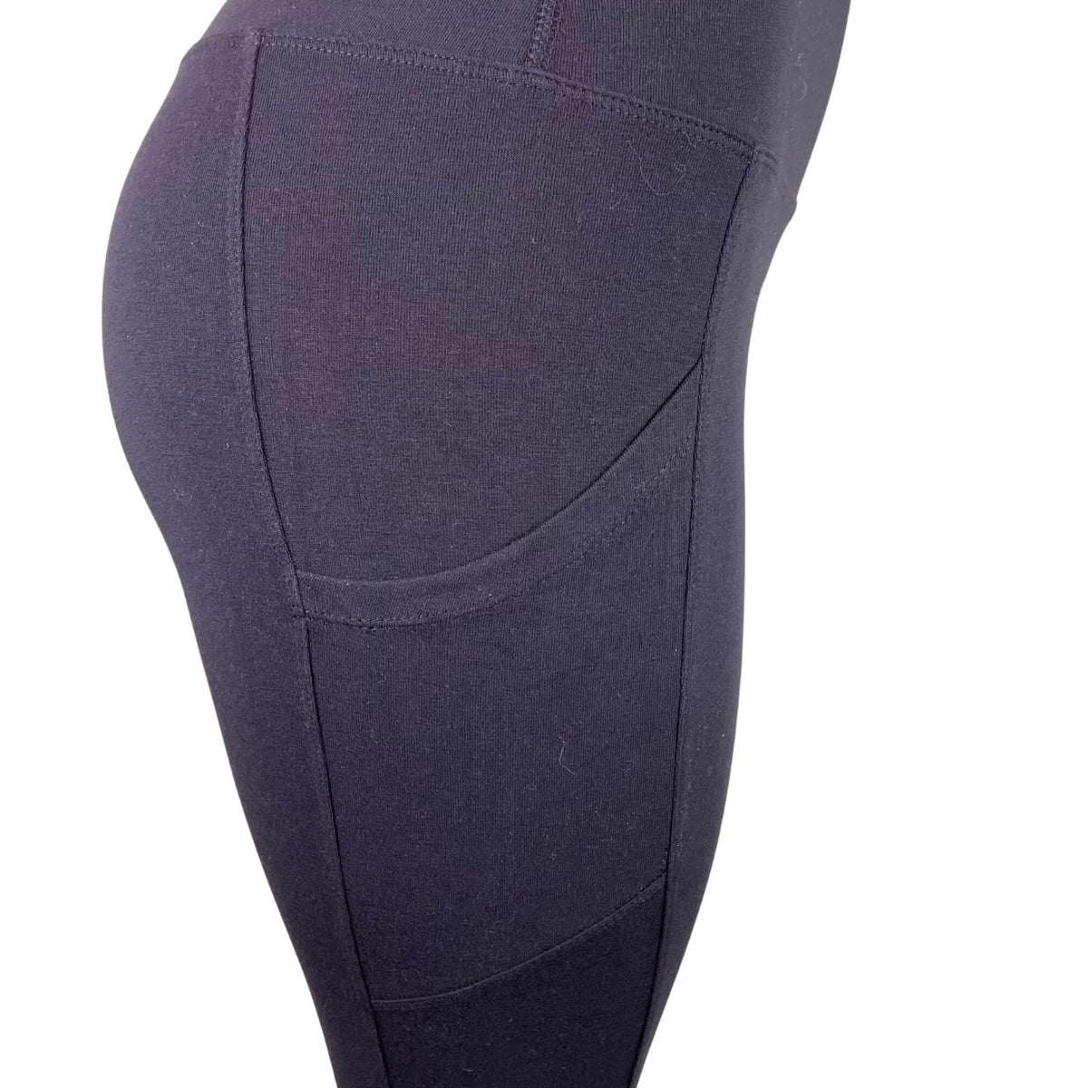 Marika Womens Black Capri Leggings With Pockets Small Stretchy Activewear