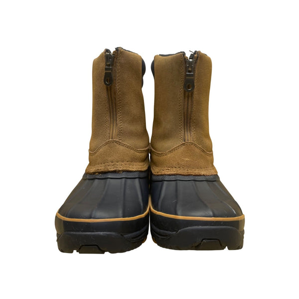 Bass Men’s Brown Leather Blue Rubber Waterproof Bass-Ice Duck Boots Sz 8M