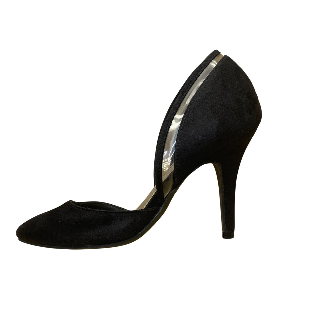 Christian Siriano Women’s Black Faux Suede DOrsay Pointed Toe Heels Size 5