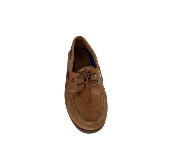 Sperry Mens Tan Leather Boat Shoes Size 10M Made In Indonesia