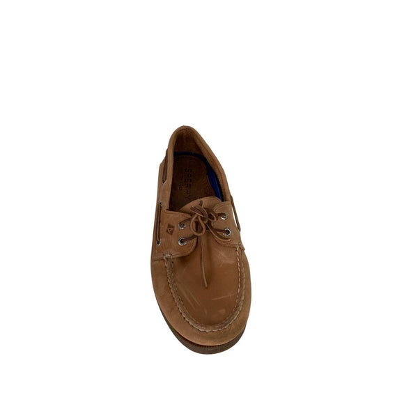 Sperry Mens Tan Leather Boat Shoes Size 10M Made In Indonesia
