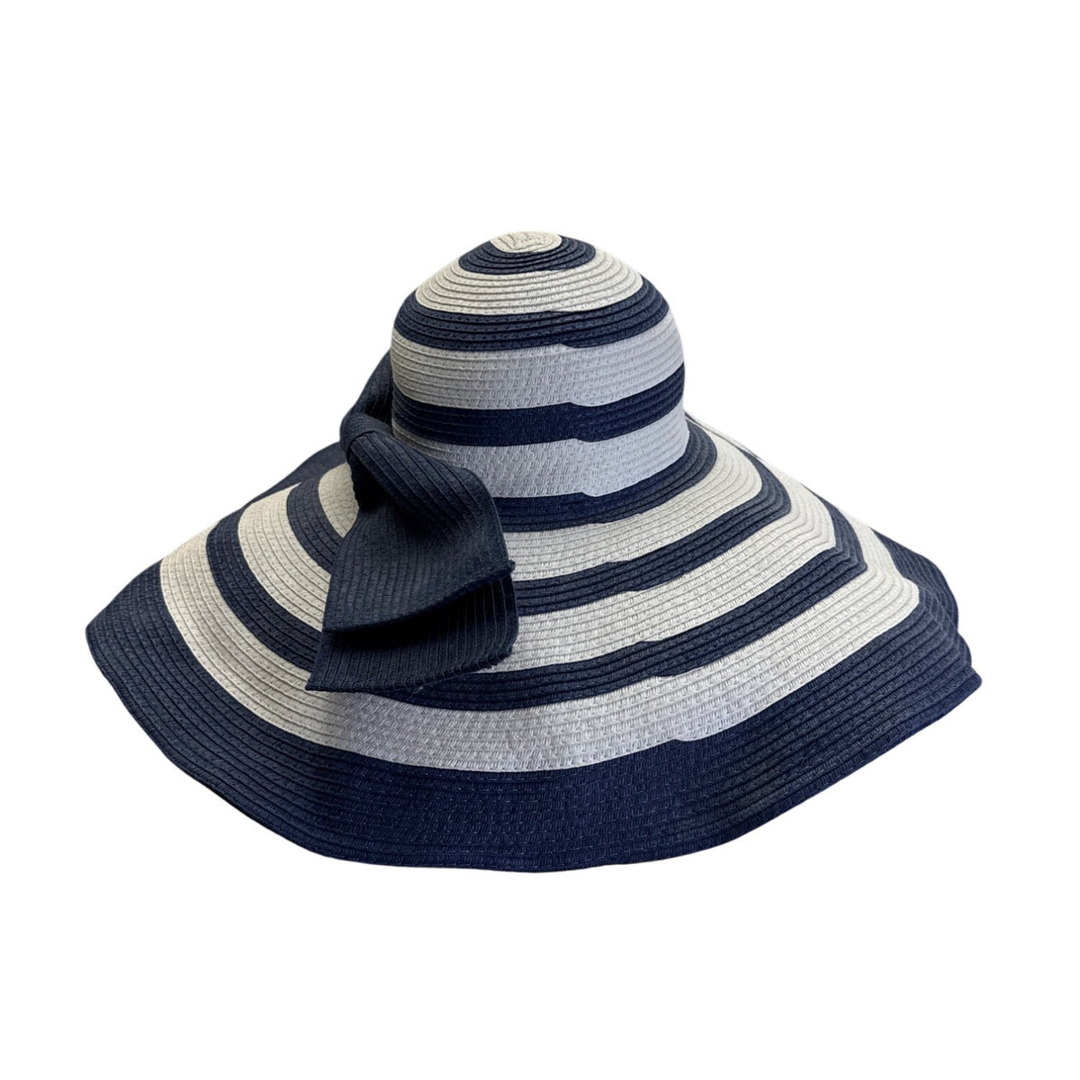 Vineyard Vines Kentucky Derby Wide Brim Navy & White Striped Sun Hat - New
