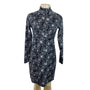 Soybu Black & White Floral Long Sleeve Mock Neck Dress Sz S