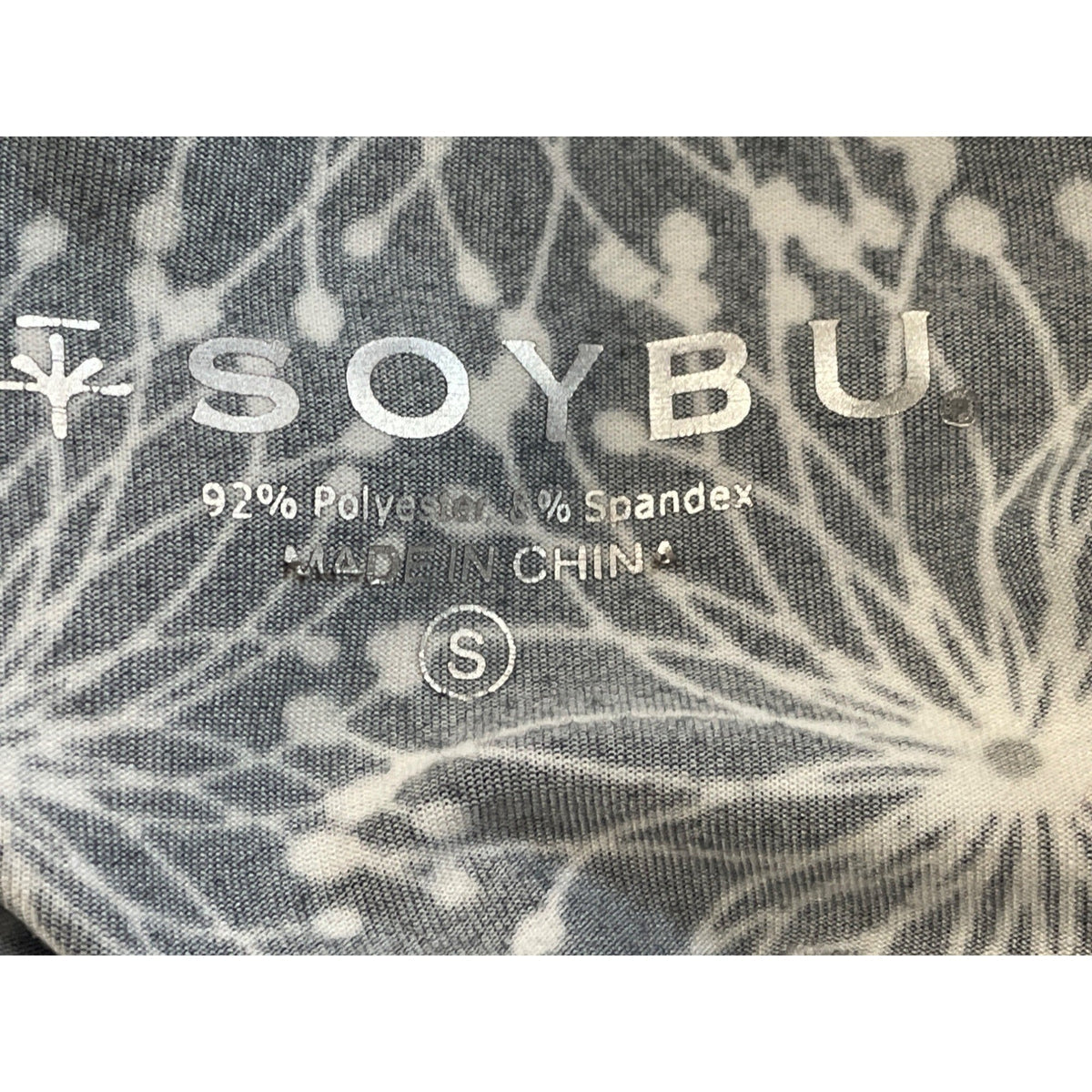 Soybu Black & White Floral Long Sleeve Mock Neck Dress Sz S