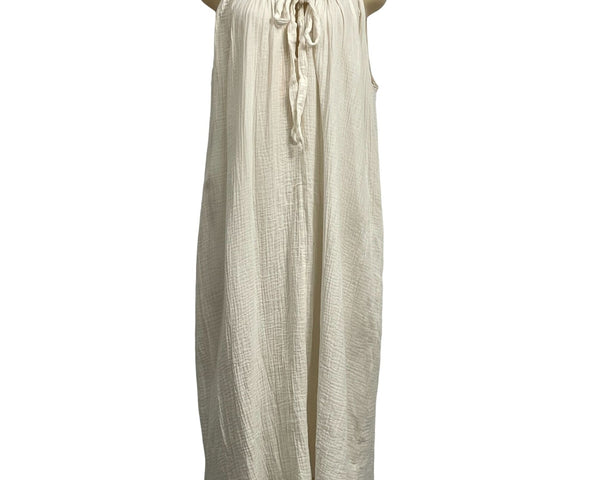 Kona Sol Women's A-line Tie in the Back Boho Cream Size L/XL
