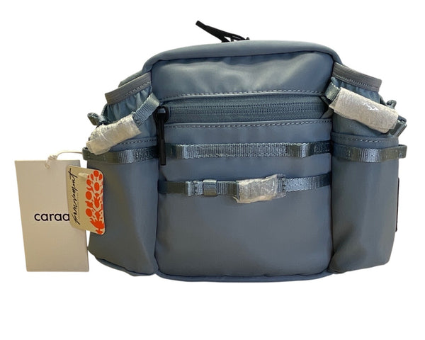 Caraa Sport Light Blue Nylon Multi-Pocket Adjustable Strap Utility Belt Bag - New