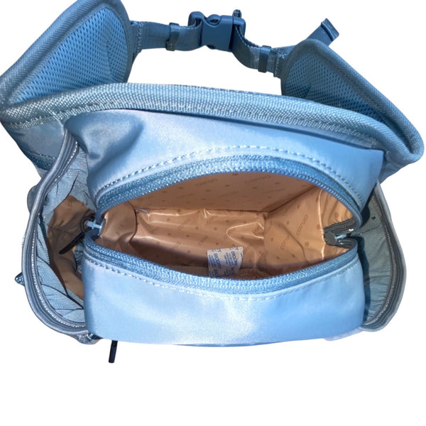 Caraa Sport Light Blue Nylon Multi-Pocket Adjustable Strap Utility Belt Bag - New