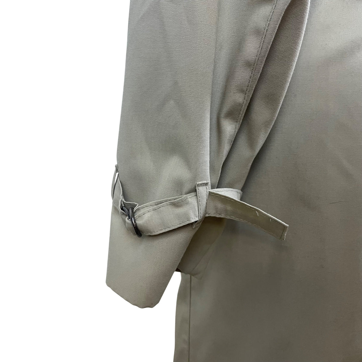 London Fog Women's Khaki Beige Double Breasted Trench Coat With Belt Size 12 Reg