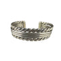 Sterling Silver Unisex Cuff Bracelet Rope Design Handcrafted Adjustable