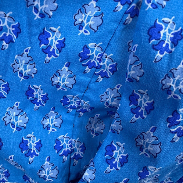 J.Crew Blue & White Floral Sleeveless Square Neck Dress W/ Lace Trim Sz 6 - New