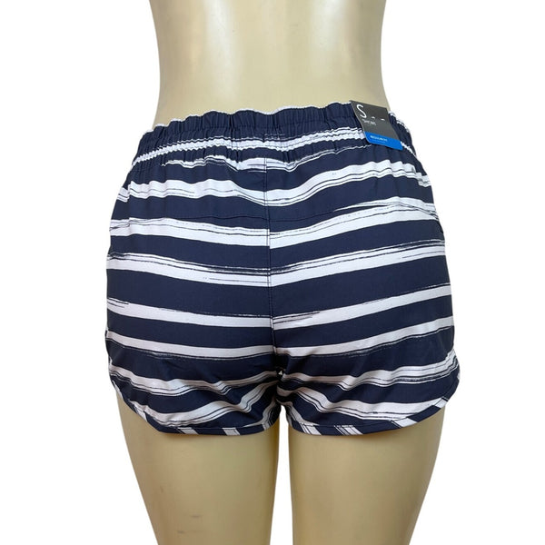 Columbia Women's Omni Shade Regular Fit Striped Navy & White Shorts Size S
