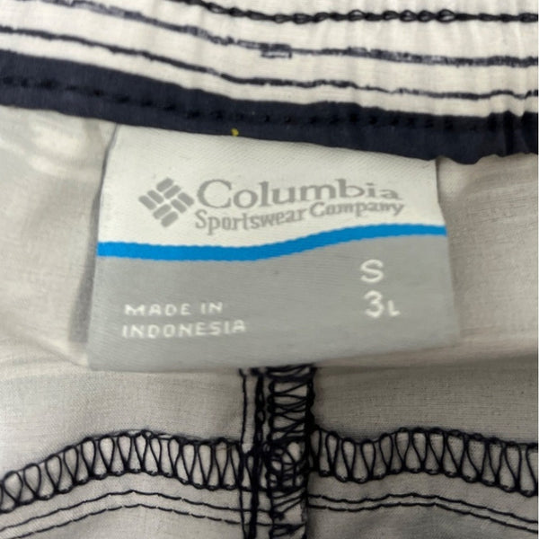 Columbia Women's Omni Shade Regular Fit Striped Navy & White Shorts Size S