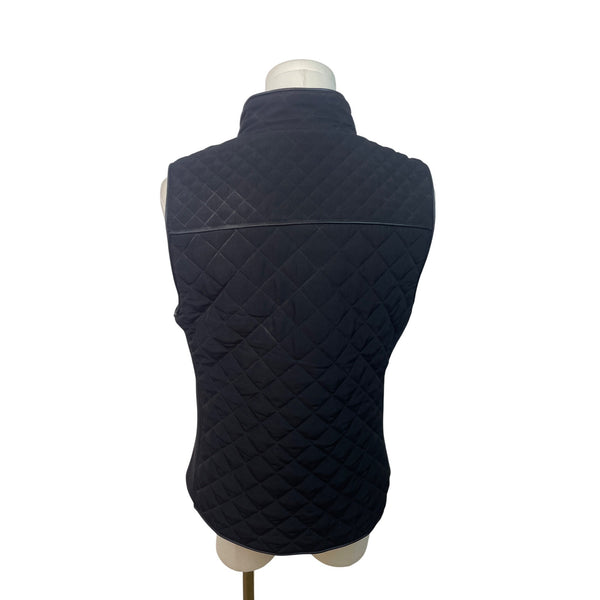 Chico’s Women's Black Quilted Zip Up Vest With Side Pockets Size 0/ Us 4