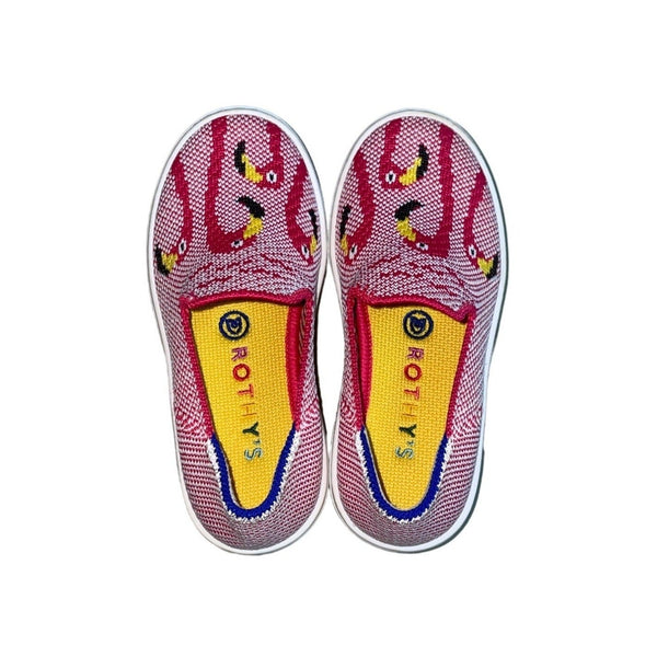 Rothys Toddler Girl’s Pink Flamingos Flat Shoes Sz 10