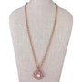 Isaac Mizrahi Live Women's Rose Gold Tone Chain Necklace With Interchangeable Pendants