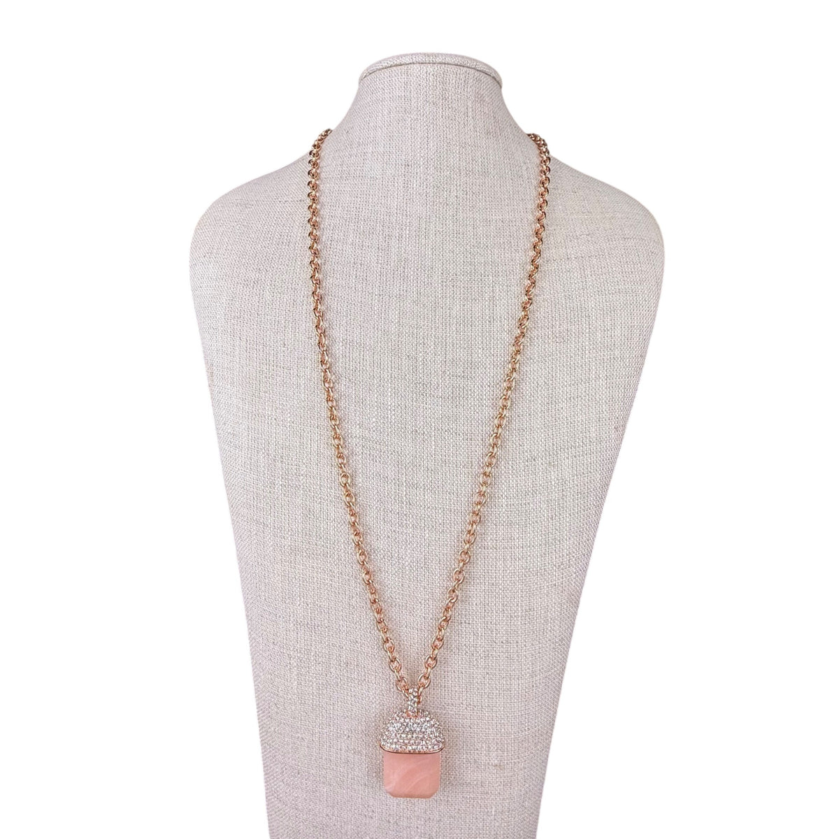 Isaac Mizrahi Live Women's Rose Gold Tone Chain Necklace With Interchangeable Pendants