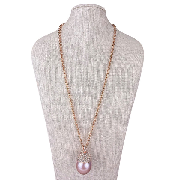 Isaac Mizrahi Live Women's Rose Gold Tone Chain Necklace With Interchangeable Pendants