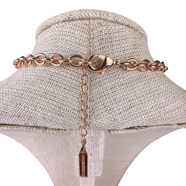 Isaac Mizrahi Live Women's Rose Gold Tone Chain Necklace With Interchangeable Pendants