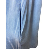 Mango Denim Women's Blue Frill Denim Style Sun Dress Sz XS