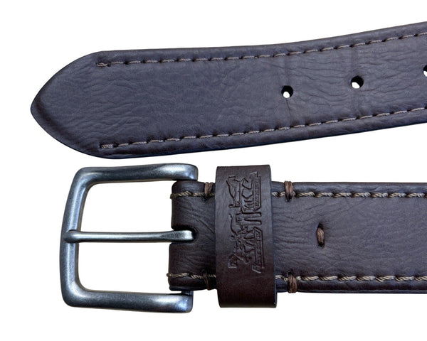 Mens Levis Brown Synthetic Leather Belt With Metal Buckle Size L 38-40
