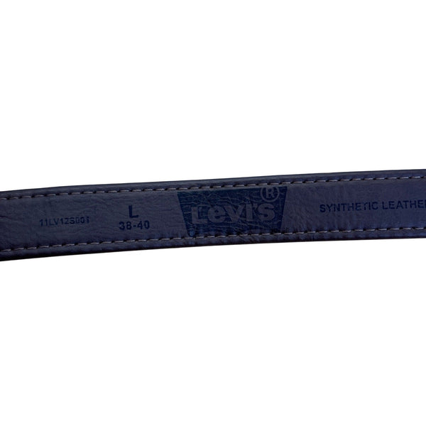 Mens Levis Brown Synthetic Leather Belt With Metal Buckle Size L 38-40
