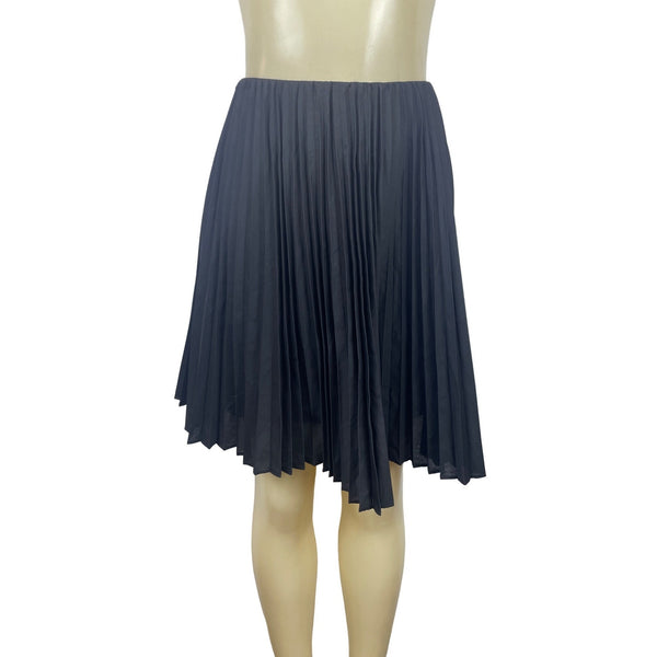 Banana Republic Women's Accordion Black Elastic Waist Skirt Sz L - NWT