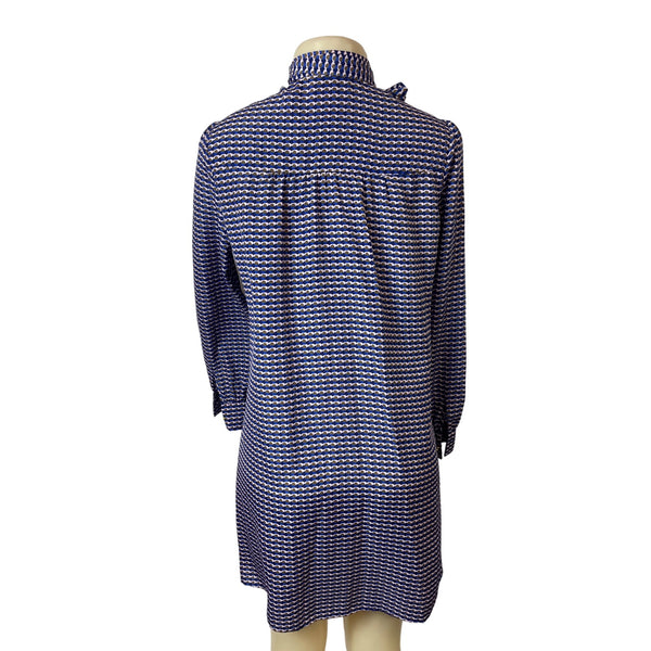 CeCe By Cynthia Steffe Womens Patterned Bow Tie Neck Dress Size 2