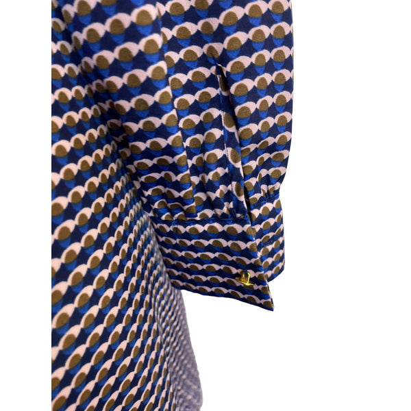 CeCe By Cynthia Steffe Womens Patterned Bow Tie Neck Dress Size 2
